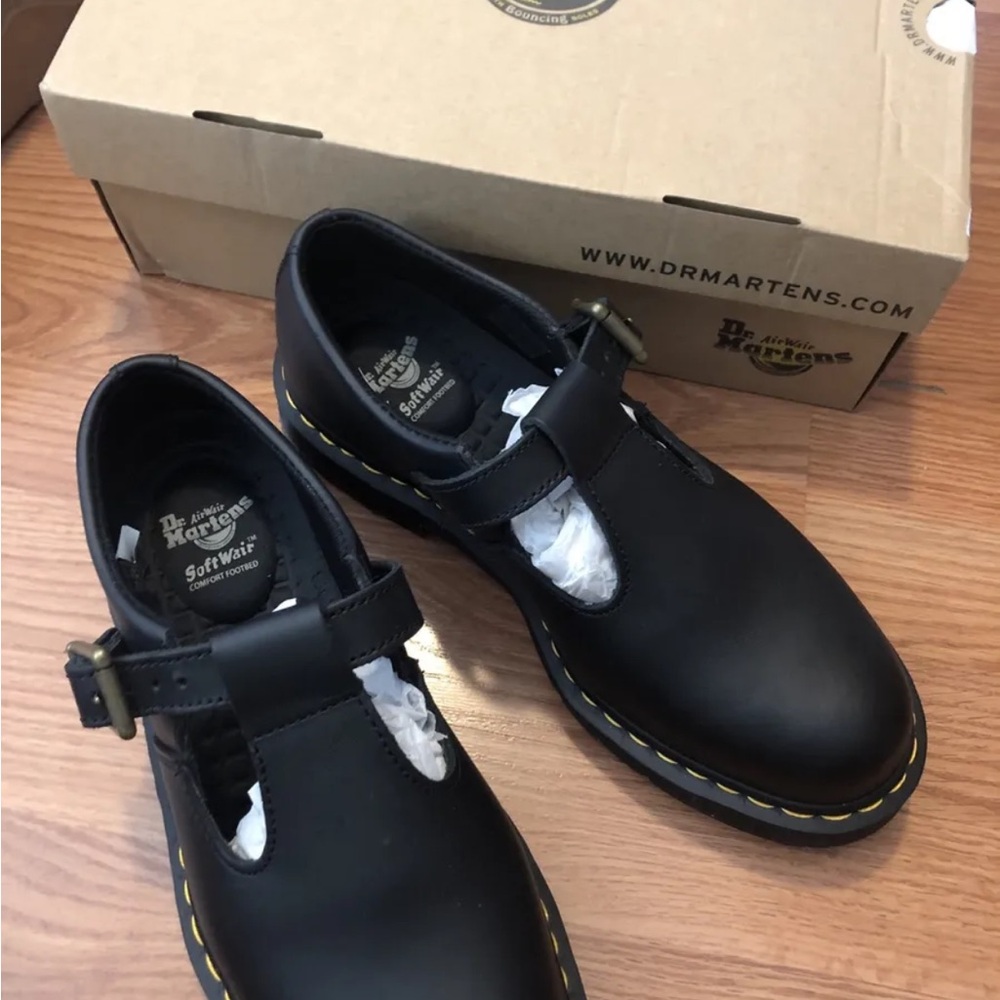 Size 11 Doc Martens black matte Brand New in Box slip resistant soft walk soles
